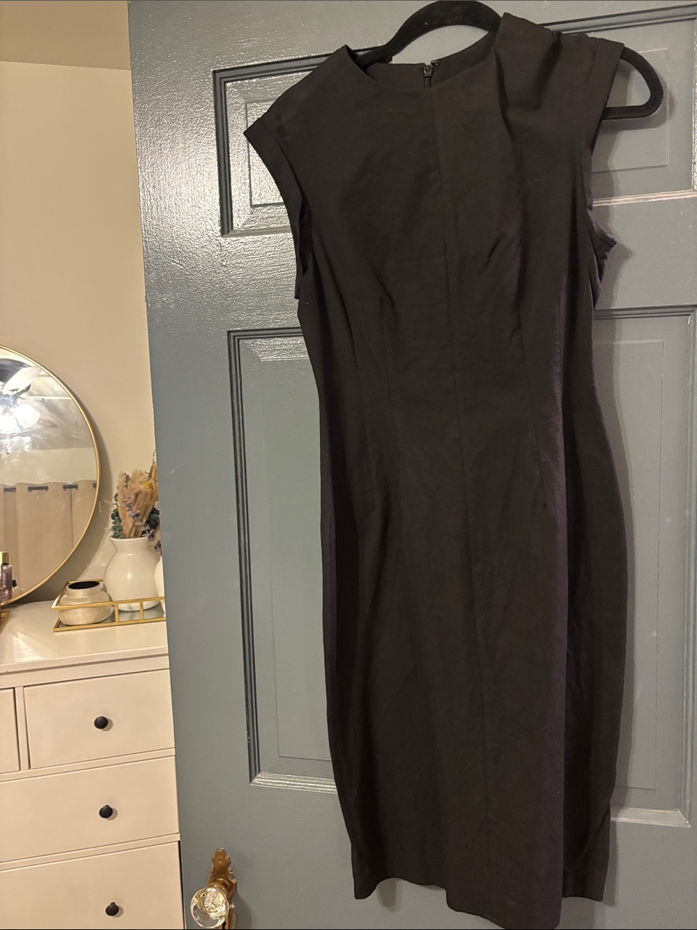 Banana Republic Black Midi Sheath Dress